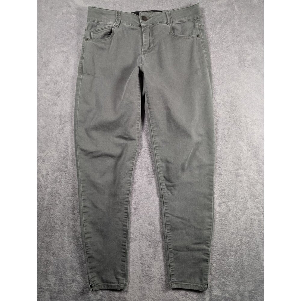 Knox Rose Pants Womens Size 6 Green Elastic Waist Skinny Fit Stretch Casual